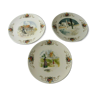 Lot de 3 assiettes lentilles décor Obernai Loux de Sarreguemines