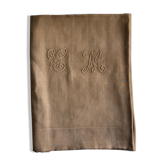 Old sheet pure linen thread tinted in squirrel