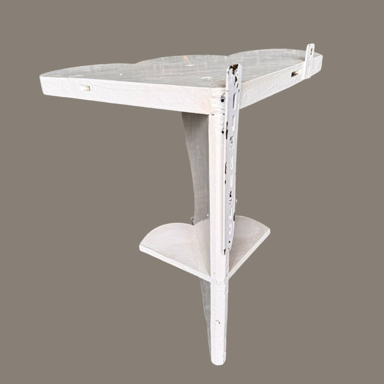 Old wooden wall corner shelf