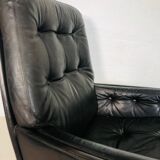 Vintage danish mid century svend. skipper leather lounge chair 1970,s