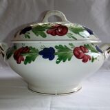 Soupière ancienne faïence Niderviller Moselle grand format pot couvert