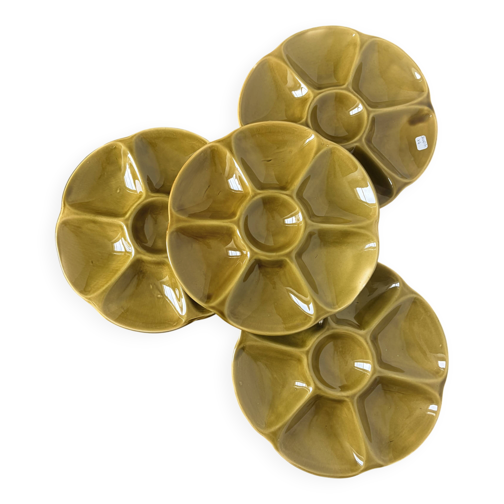 4 oyster plates Gien 2106171