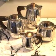 Maison Christofle service 4 pièces en métal argenté années 40