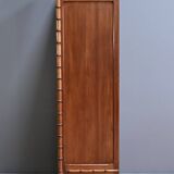 Armoire à Glace en Pitchpin esprit Bambou, Art Nouveau – Début XXème