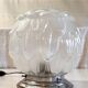 Art Deco style ceiling or table lamp in glass and aluminum - mid-20th century