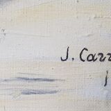 Oil on canvas "marigold flowers"