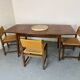 Table de salle à manger extensible en teck, style danois vintage des années 1950.