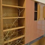 1960s teak library partition