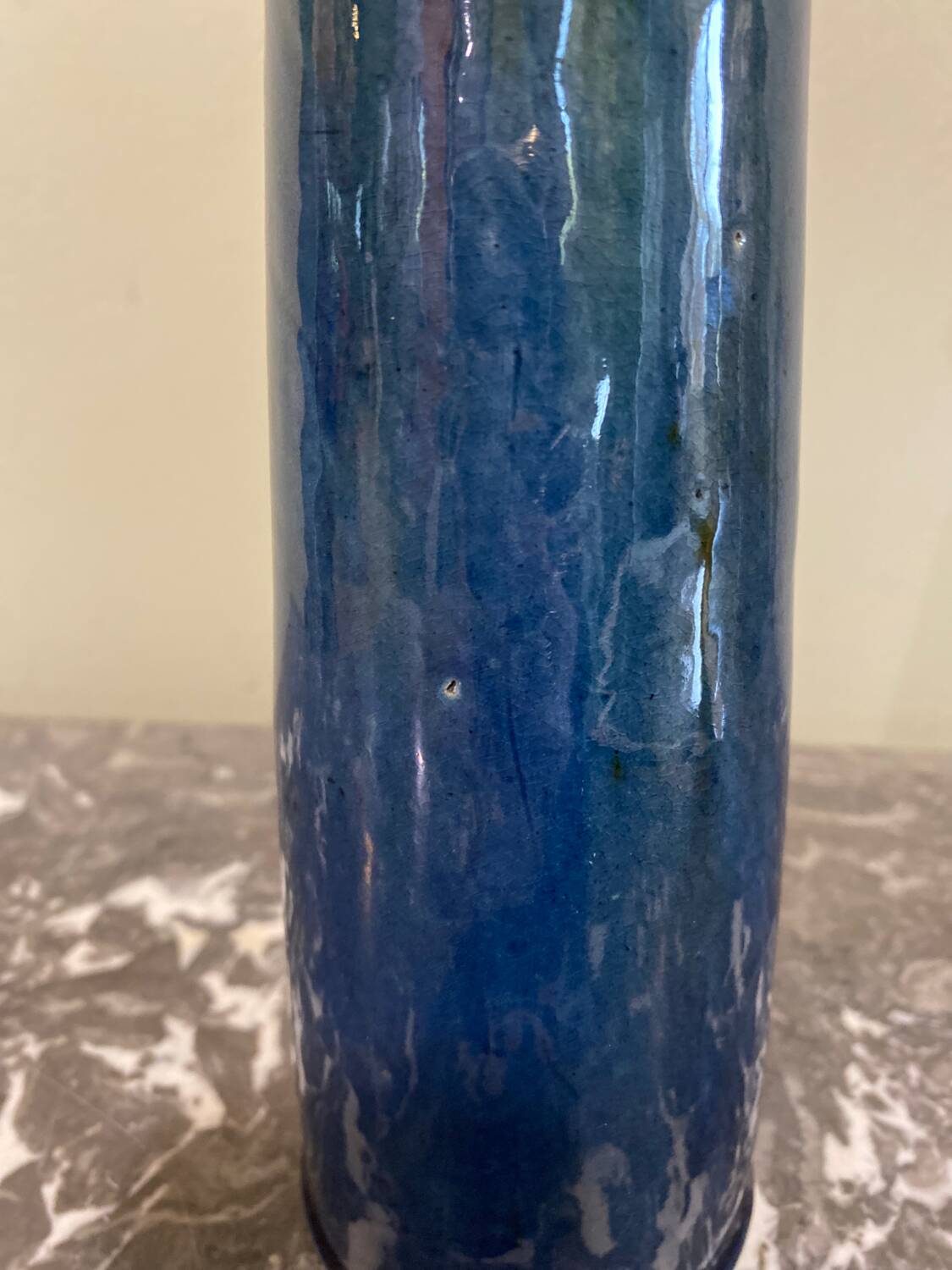 Glazed stoneware vase