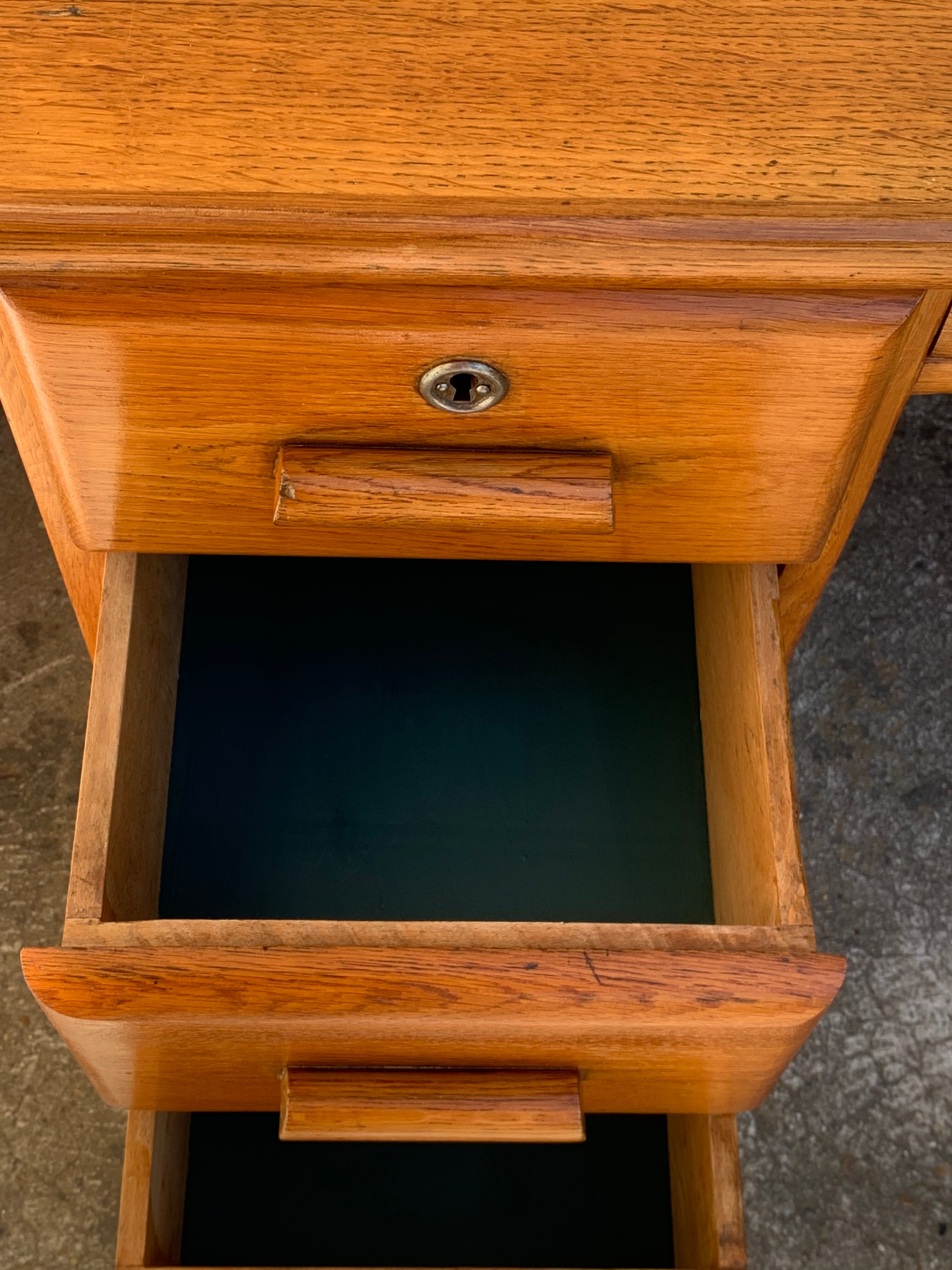 Office schoolmaster 1950 solid oak