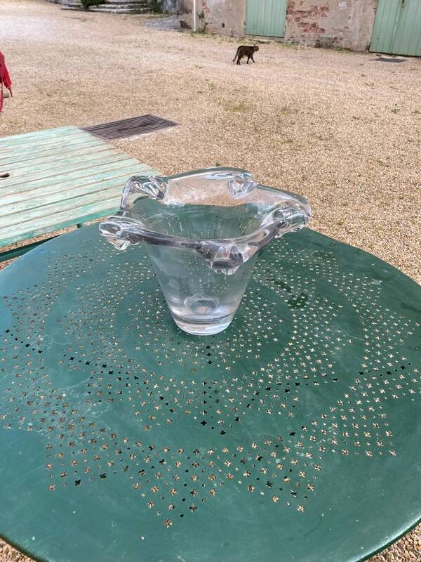 Very large Daum crystal vase