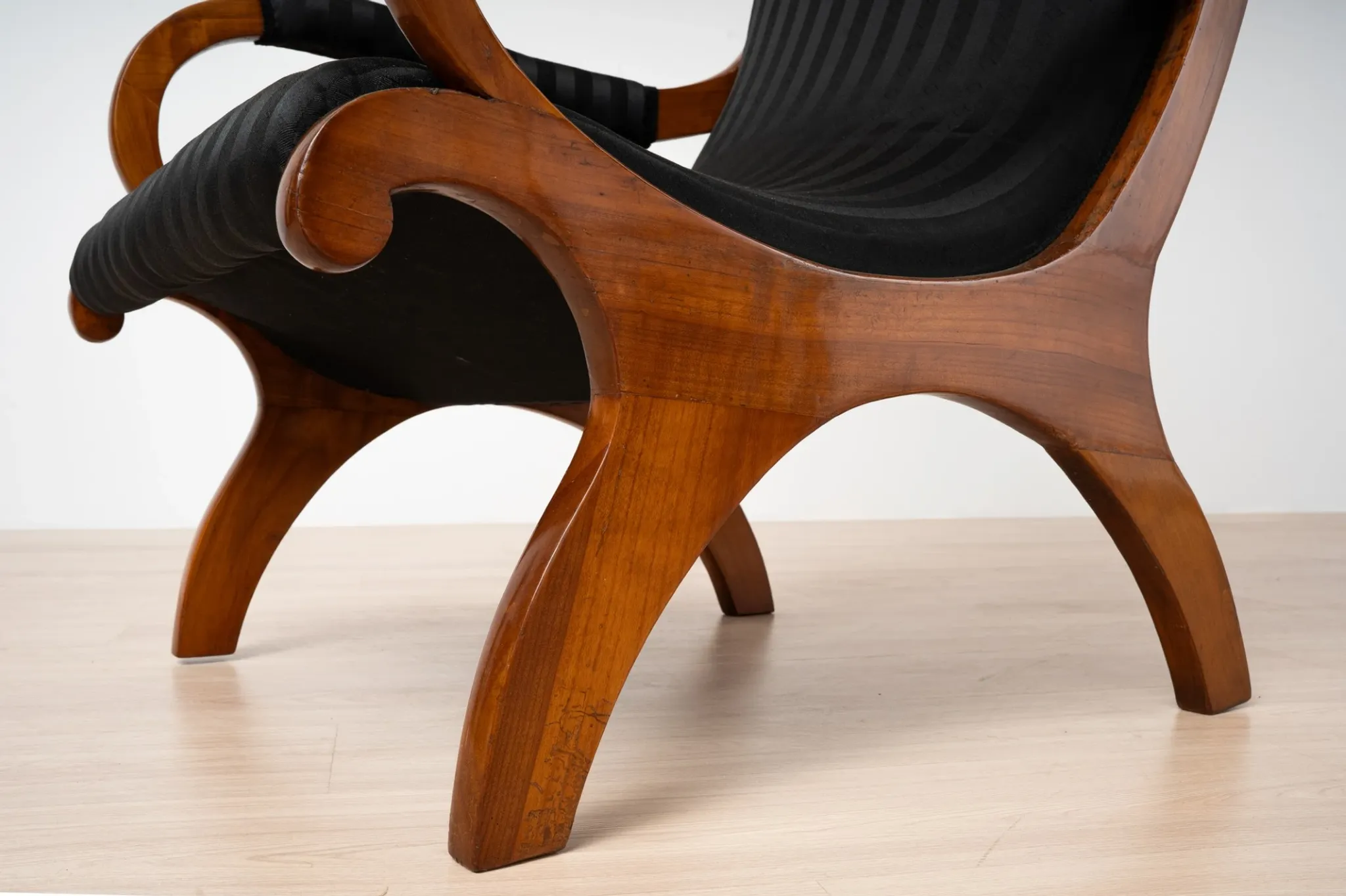 19th-Century Biedermeier Cherrywood Armchair, Germany, circa 1830-1850