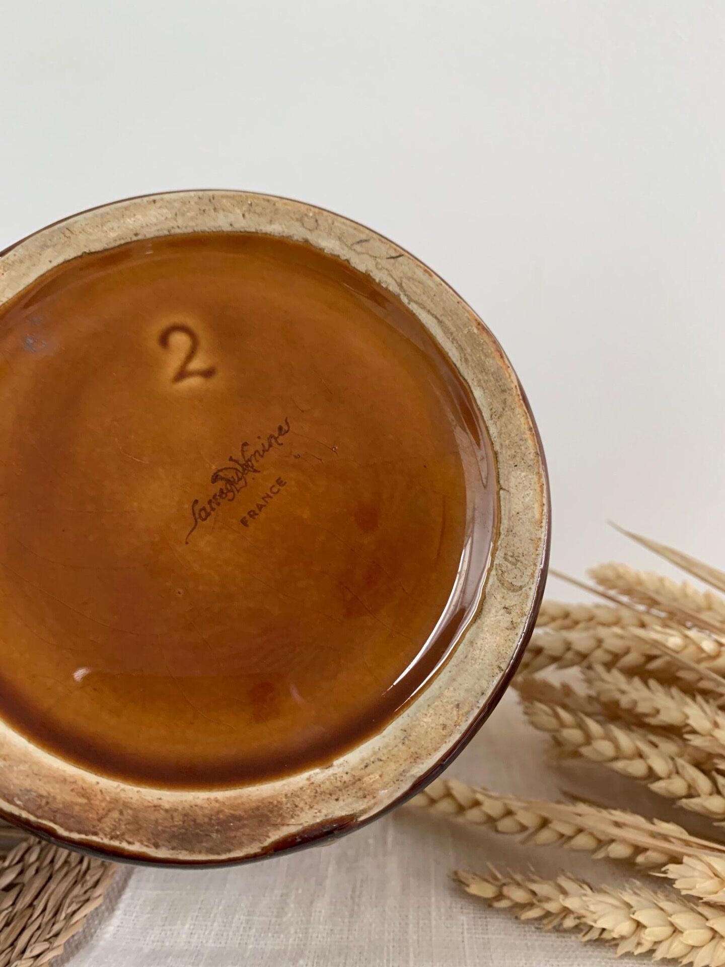 Sarreguemines cove pot