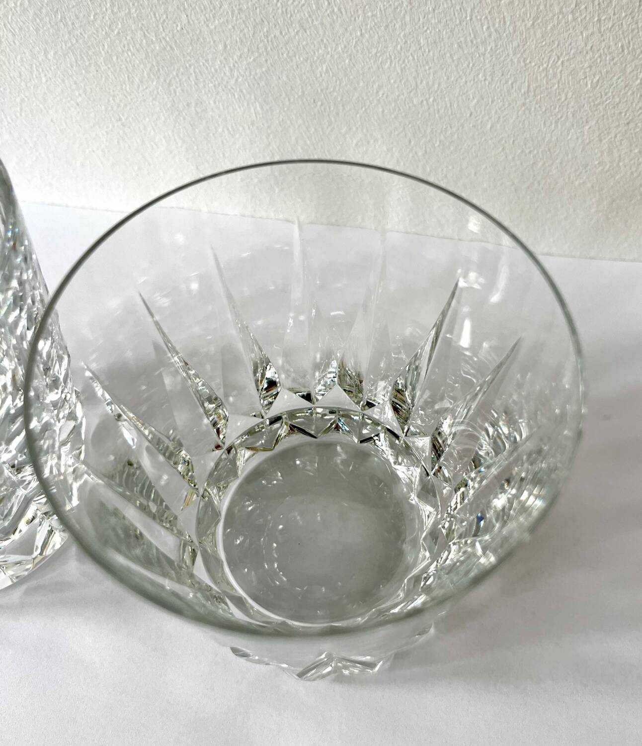 Paire verres whisky «Guernesey » cristal Saint Louis
