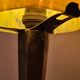 Art Deco lamp, with pretty yellow tulip in glass paste