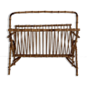 Rattan magazine holders faux-bamboo style