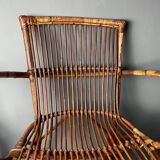 Pair of rattan armchairs 1930