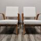 Mid-century wool boucle armchairs