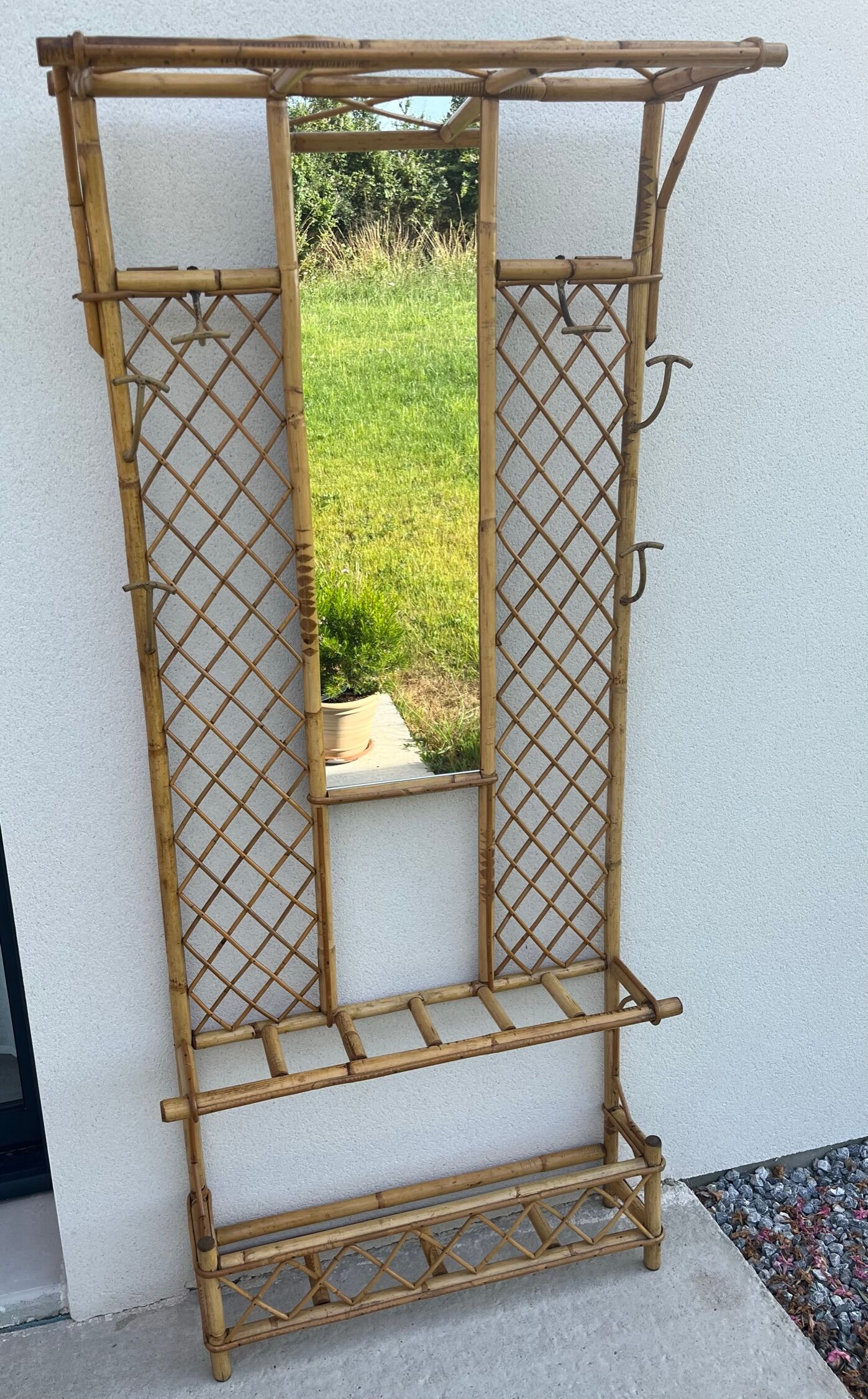 Porte manteau en rotin