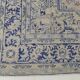 Tapis persan vintage bleu et beige sable, 246x344 cm
