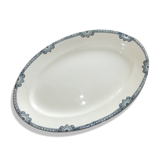 Oval plate in Iron Earth Salins model Jumièges