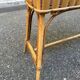 Vintage plant stand in rattan and bamboo, Bohemian 1970s.