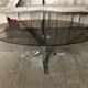Old coffee table design chrome foot curved