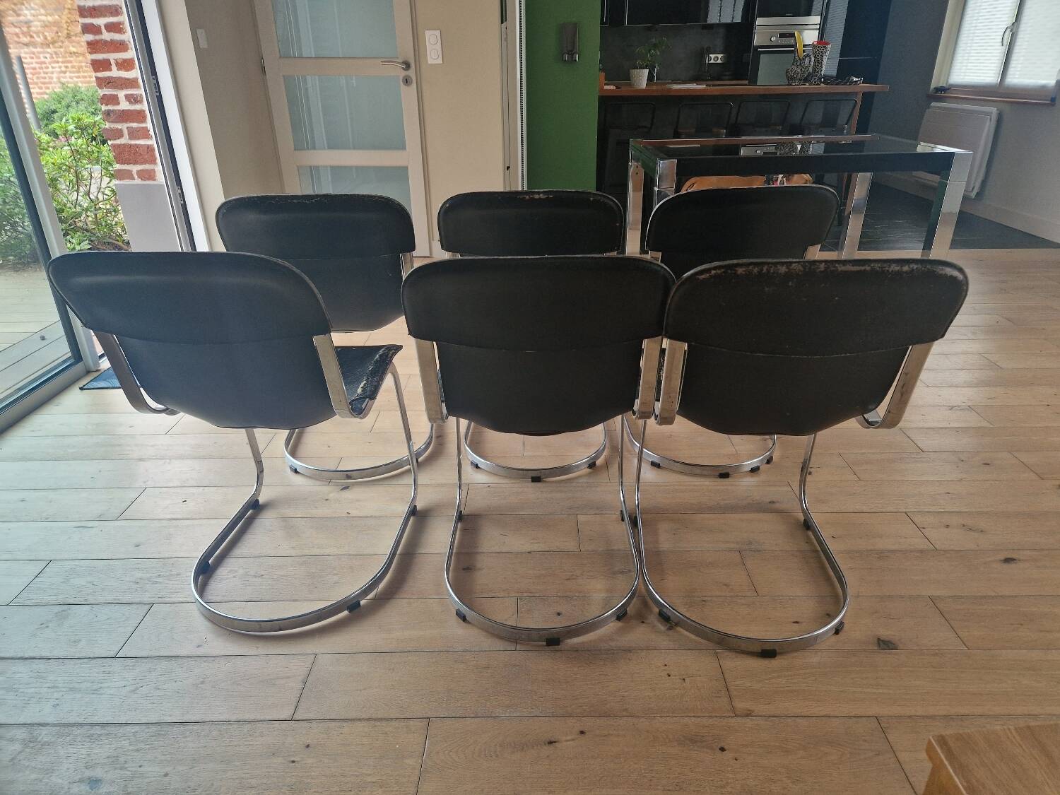 Set of six Cidue chairs