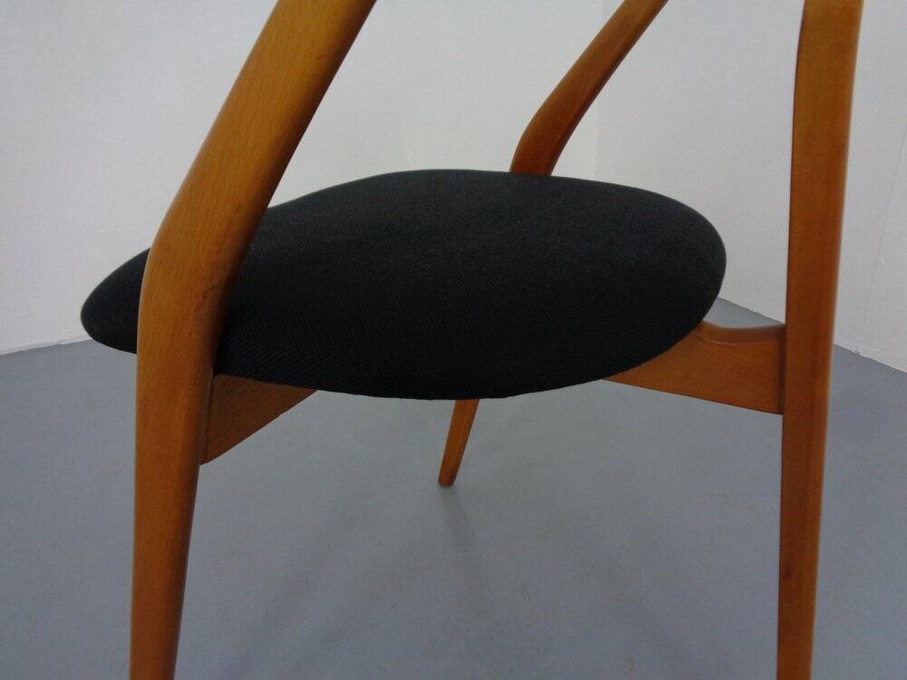 Mid-Century Tripod Beech Chair, 1960s