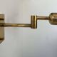 Vintage adjustable wall lamp, solid brass, France 1970