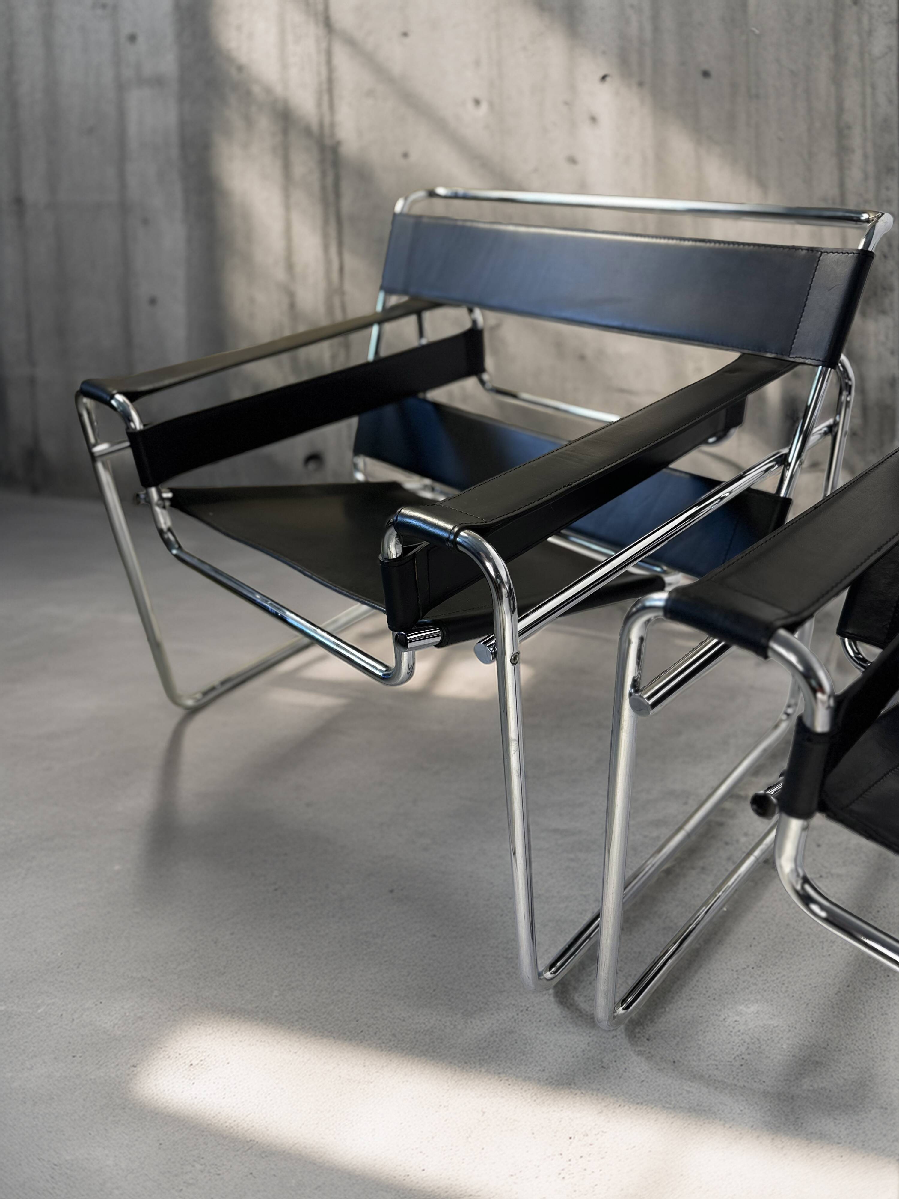 Vintage Wassily chair pair by Marcel Breuer