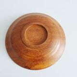 large teak plate, Danish teak bowl, diameter 32 cm