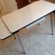 Table in grey formica and chrome feet / vintage 60s-70s