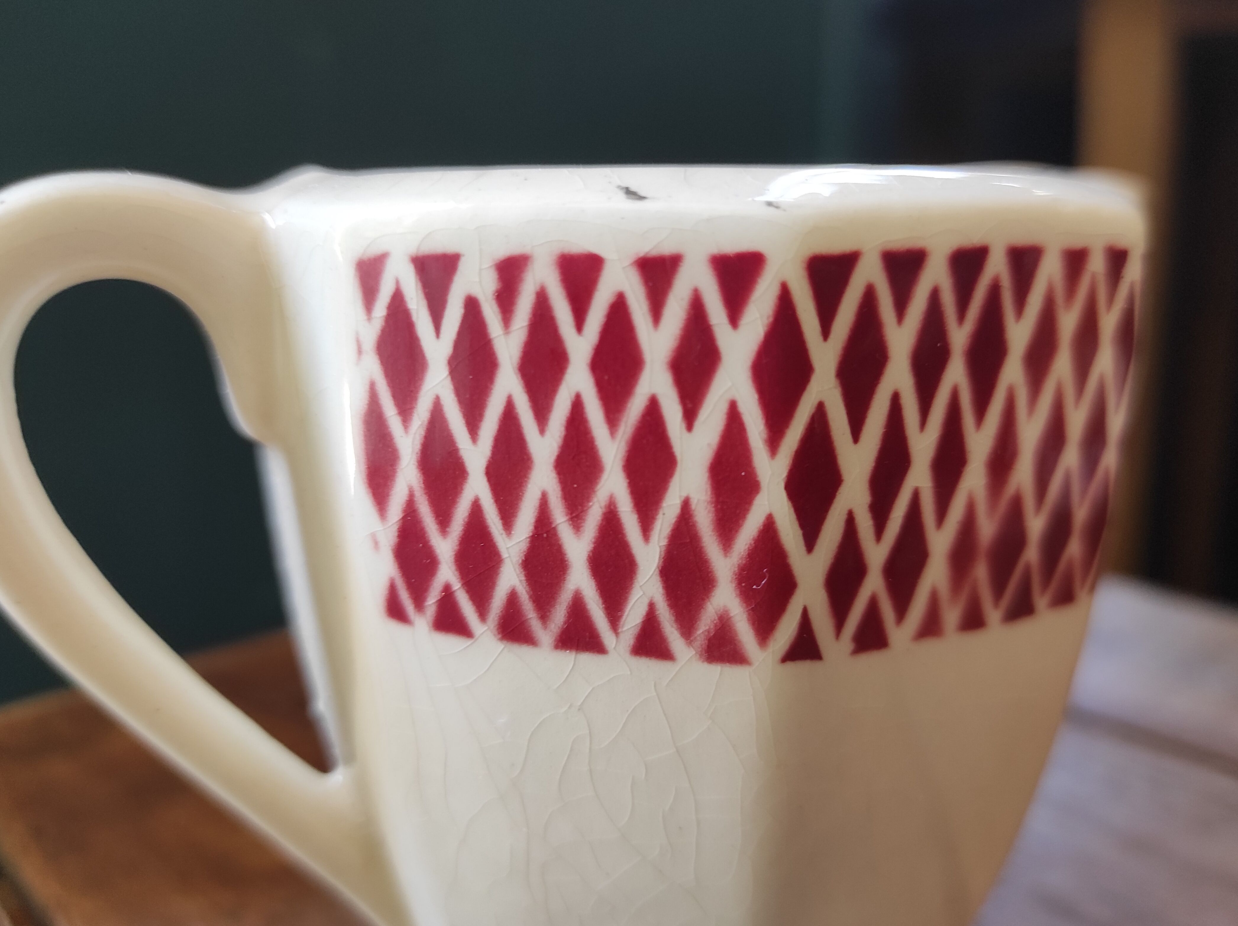 Vintage French milk jug, Badonviller porcelaine