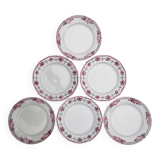 Old flat plates, in earthenware, Céranord St Amand factory