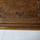 Small antique wooden chest / box with engraving