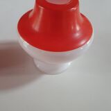 globe suspension light fixture vintage year 70 opaline orange and white