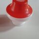 globe suspension light fixture vintage year 70 opaline orange and white