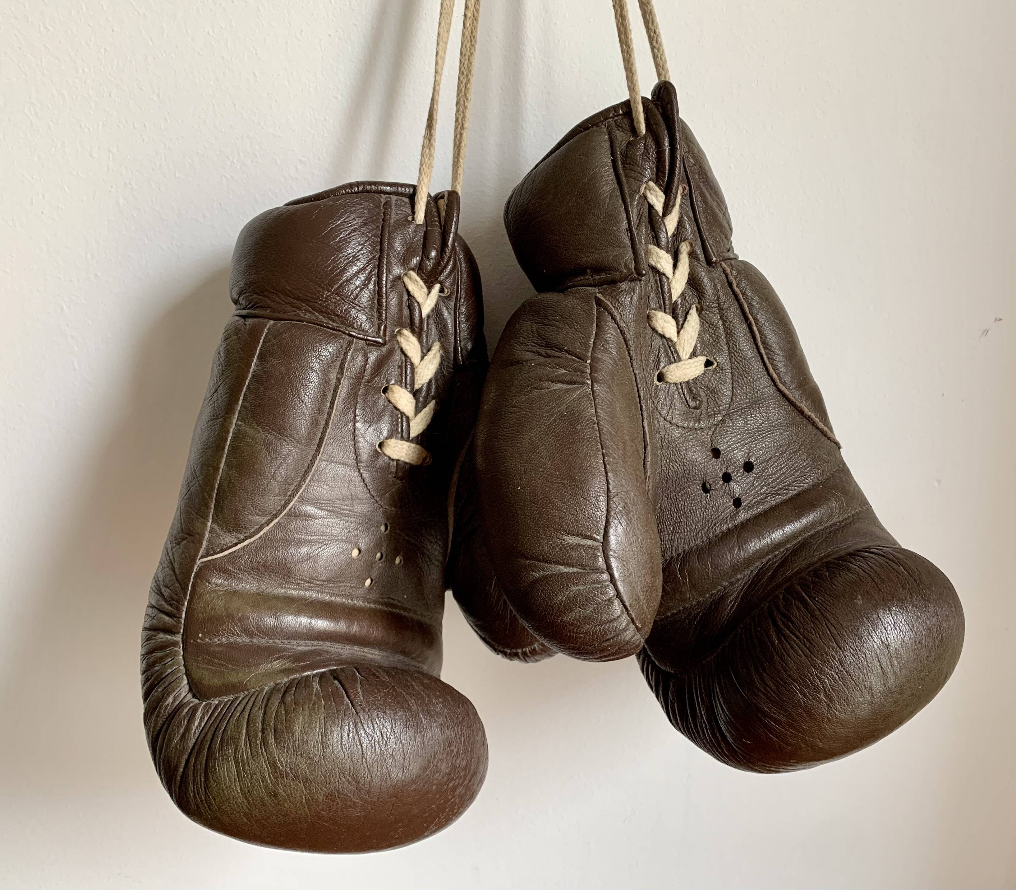 Vintage boxing gloves, 1940s