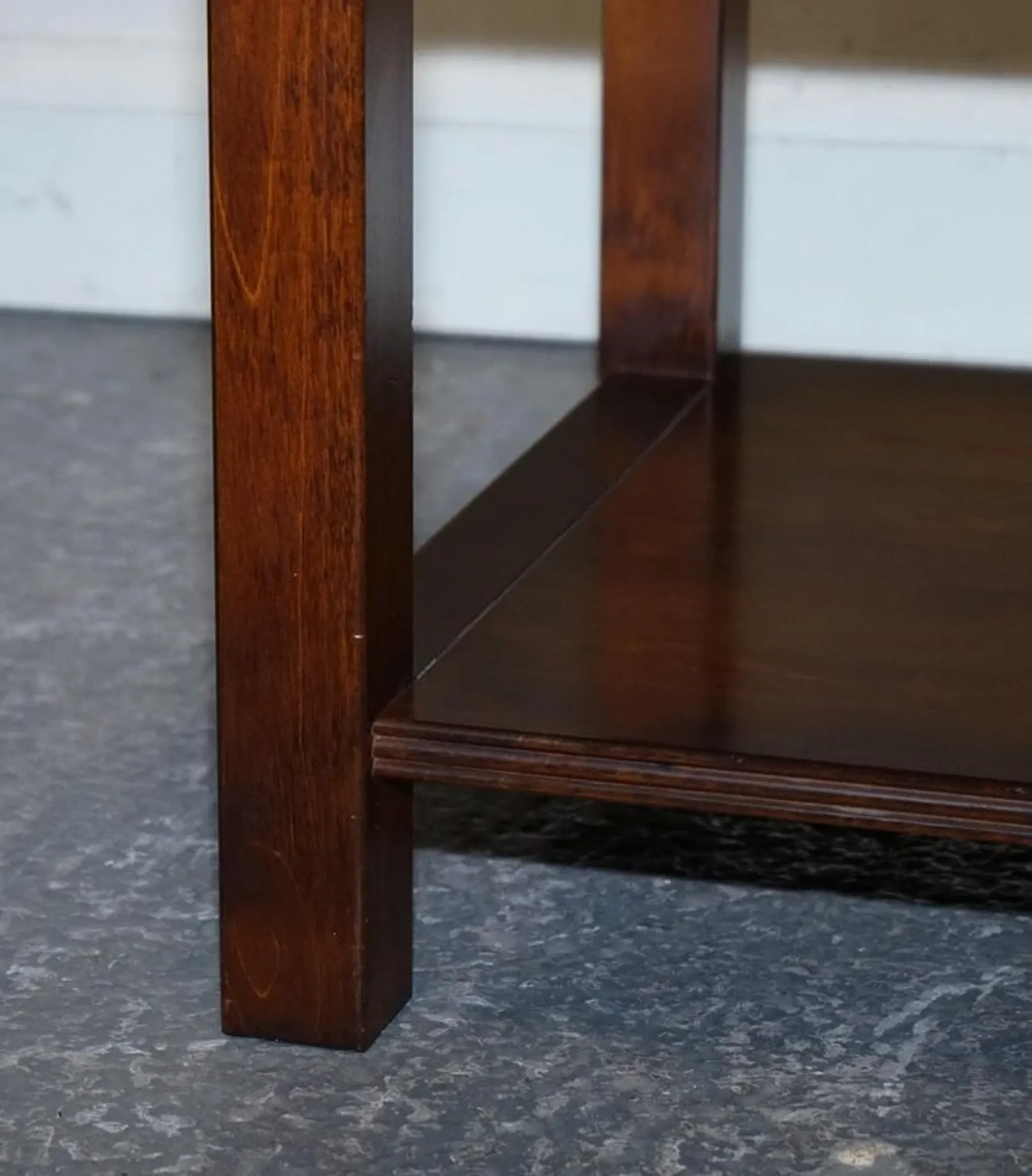 Table de Chevet Vintage Military Campaign en Acajou et Laiton