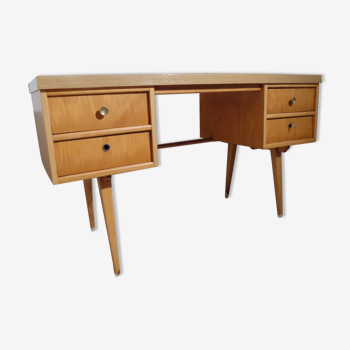 Bureau vintage Ekawerk pieds compas années 50