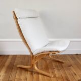 Vintage Scandinavian lounge chair and ottoman Relling model Siesta 1960