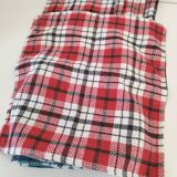 Ensemble de 12 serviettes vintage à carreaux – Rouge et turquoise