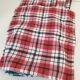 Set of 12 vintage checkered napkins – Red and turquoise