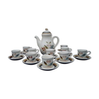 Gien sandstone coffee set coffee maker and 10 cups