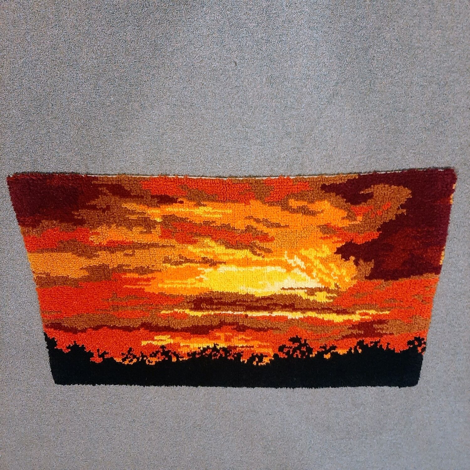 Tapis scandinave en laine années 1970