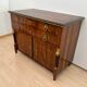Biedermeier Chest in Walnut Veneer, Cherry, Gold Leaf & Brass, Austria, 1815
