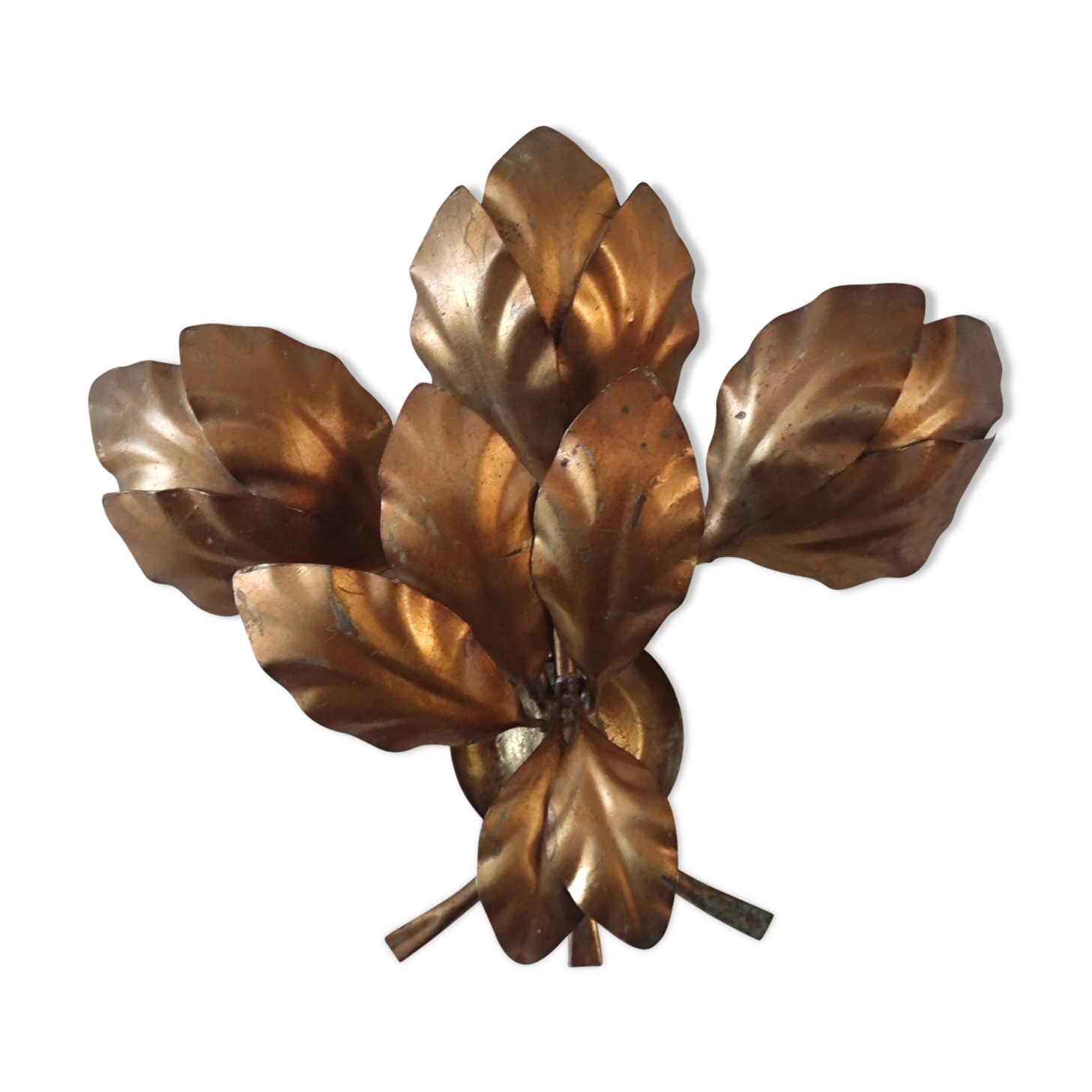 Design wall lamp in gold metal