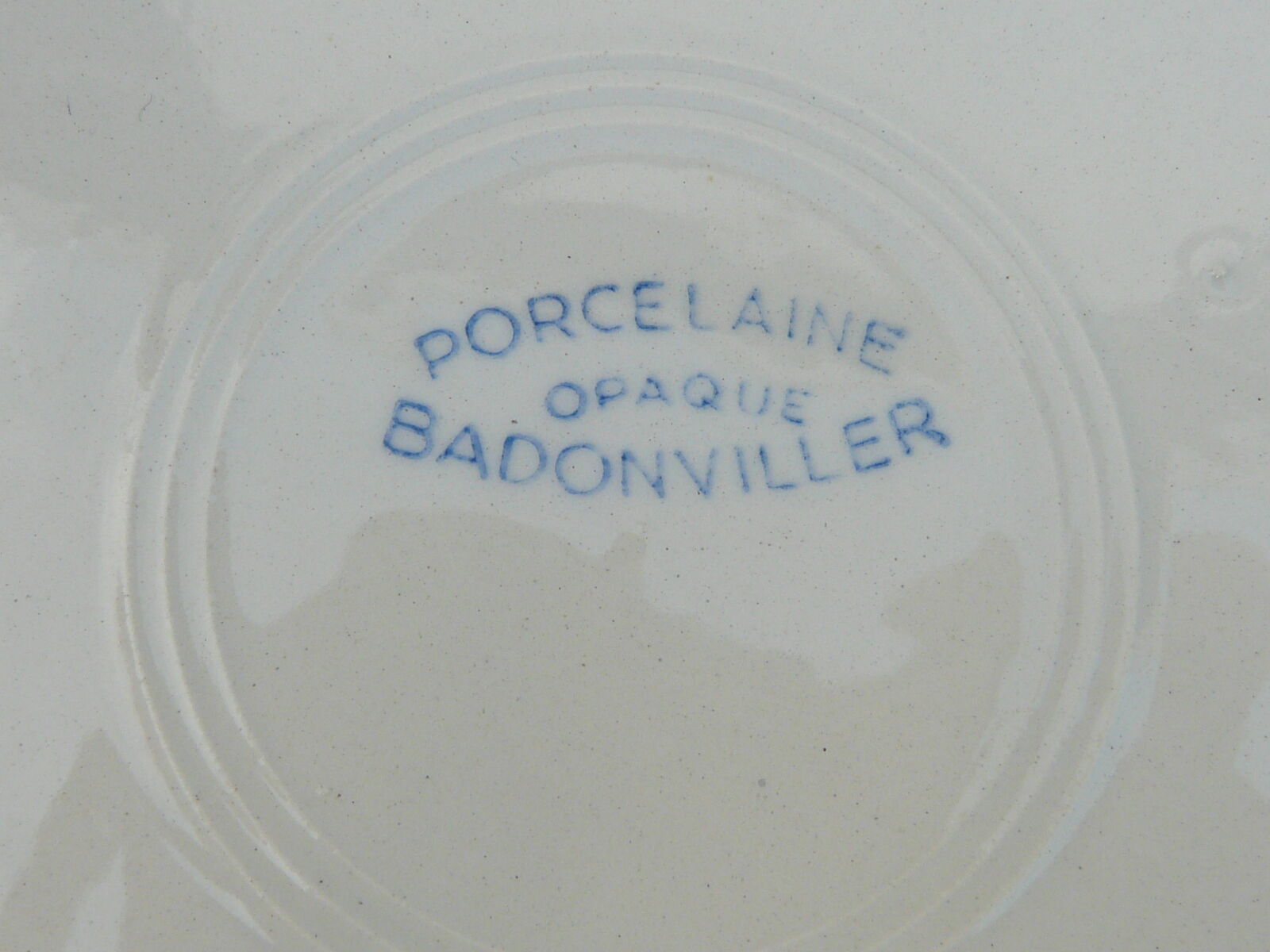 7 plates badonviller art deco red flowers