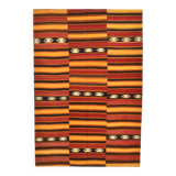 Red & Orange Ethnic Turkish Kilim Rug, 173x225Cm
